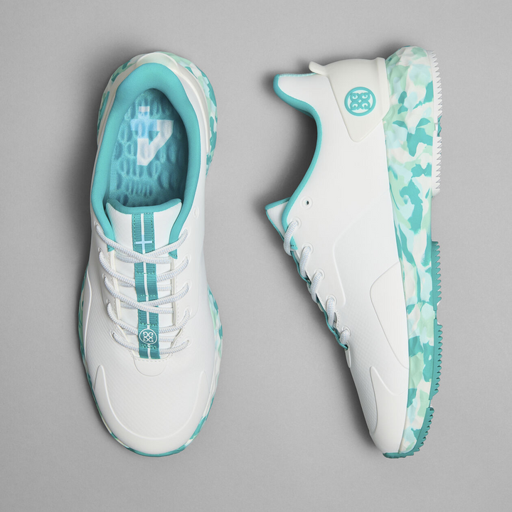 G/FORE MEN'S MG4+ MONOCHROME CAMO GOLF SHOE - SNOW / SIREN
