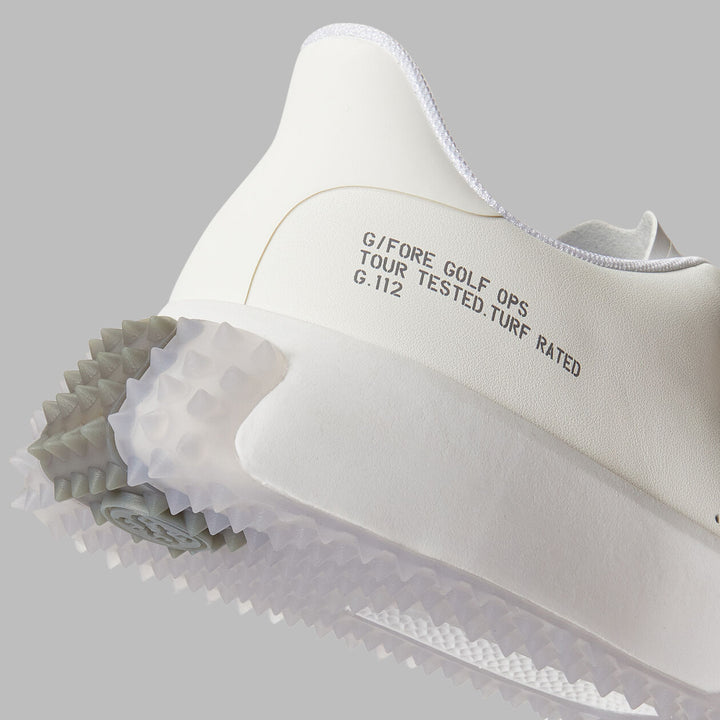 G/FORE MEN'S G.112 P.U. LEATHER SPIKELESS GOLF SHOE - SNOW / NIMBUS