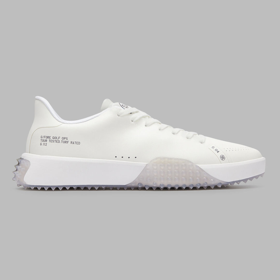 G/FORE MEN'S G.112 P.U. LEATHER SPIKELESS GOLF SHOE - SNOW / NIMBUS