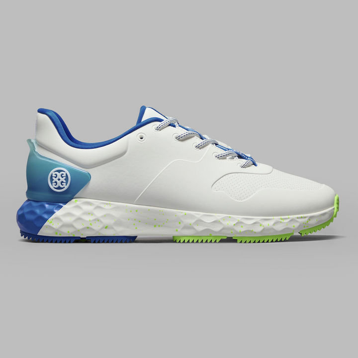 G/FORE MEN'S MMG4+ STIPPLED GOLF SHOE - SNOW / ACID LIME