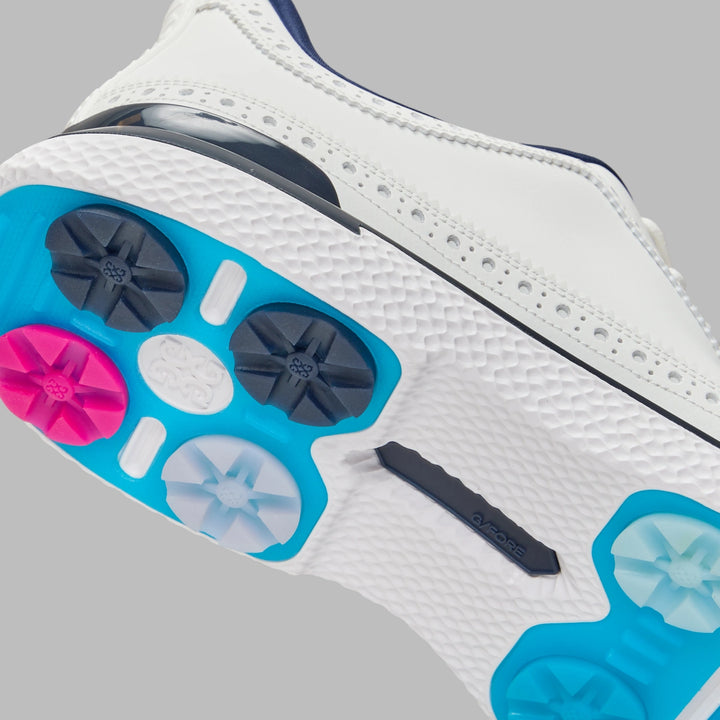G/FORE MEN'S GALLIVAN2R LONGWING GOLF SHOE - SNOW / TWILIGHT