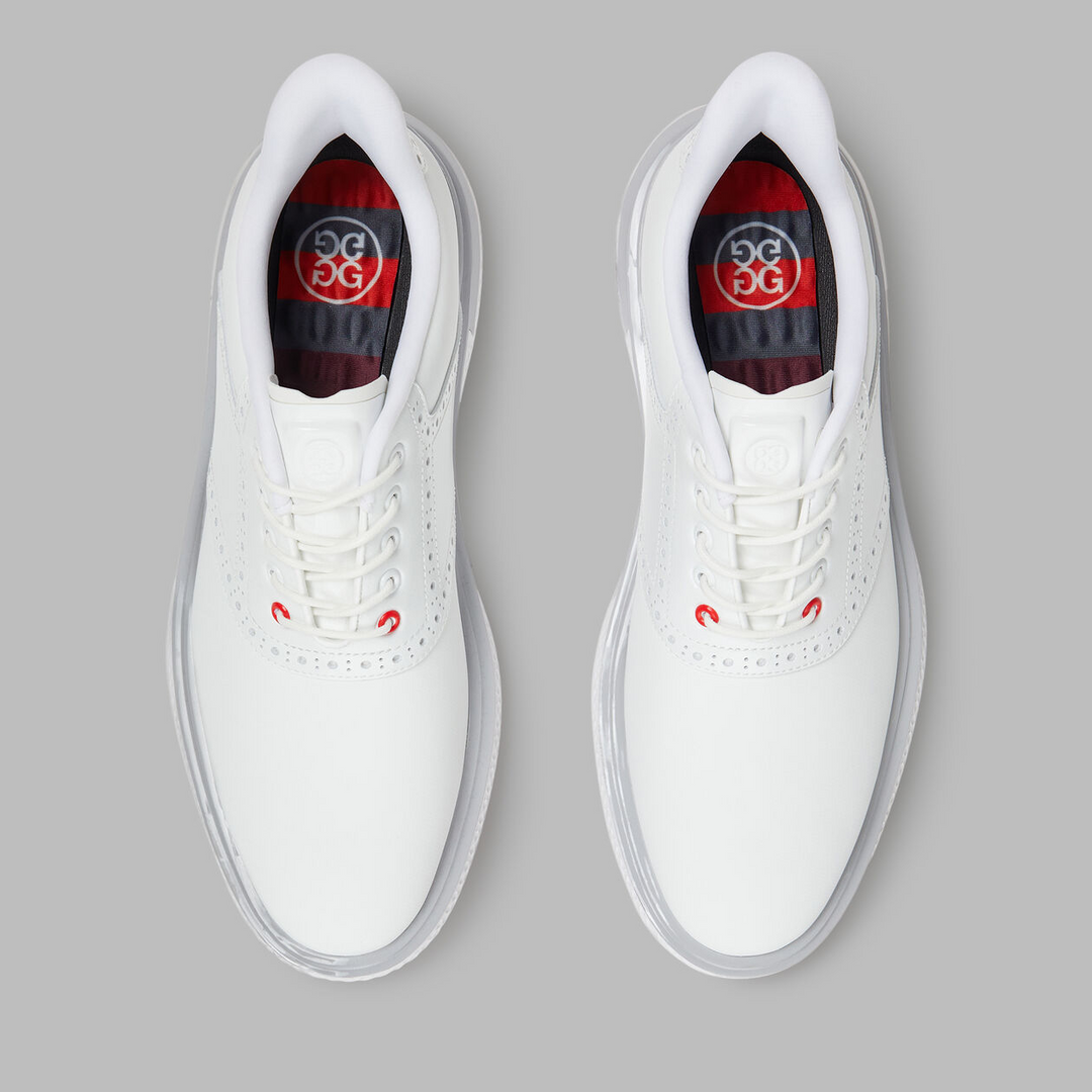 G/FORE MEN'S GALLIVAN2R G/LOCK SADDLE GOLF SHOE - SNOW / NIMBUS