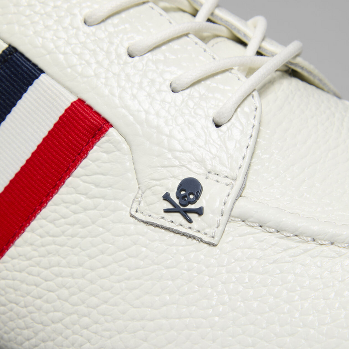 G/FORE MEN'S GALLIVANTER SPLIT TOE GROSGRAIN LEATHER GOLF SHOE - SNOW