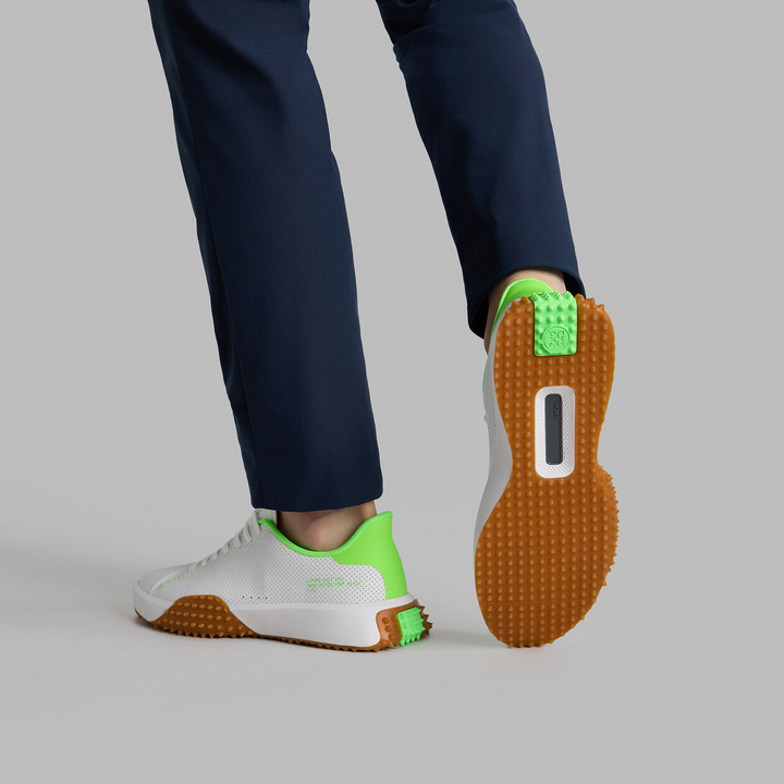 G/FORE MEN'S G.112 PERFORATED GOLF SHOE - SNOW / GECKO