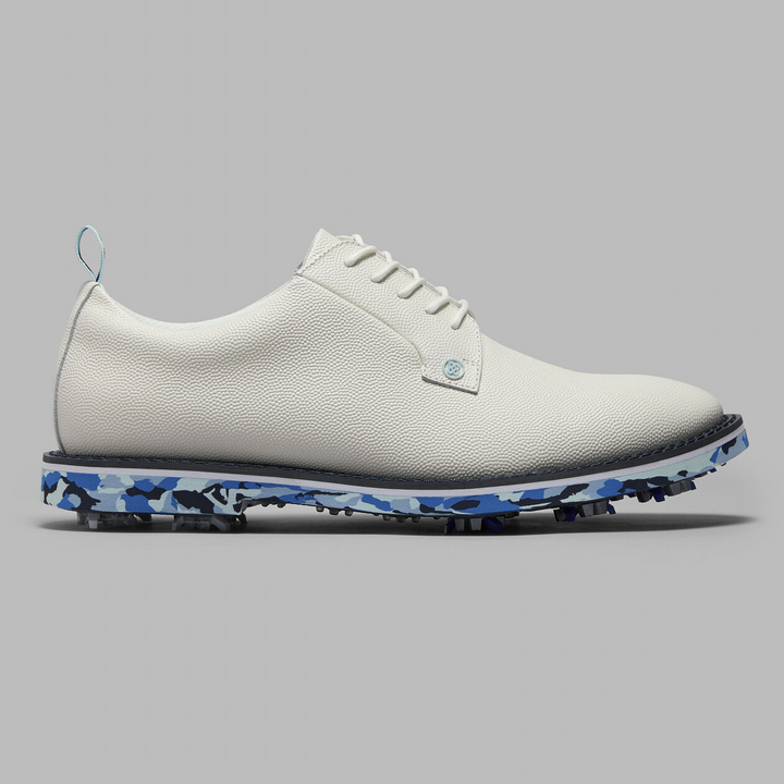 G/FORE MEN'S MEN'S GALLIVANTER G/LOCK LEATHER CAMO SOLE GOLF SHOE - SNOW