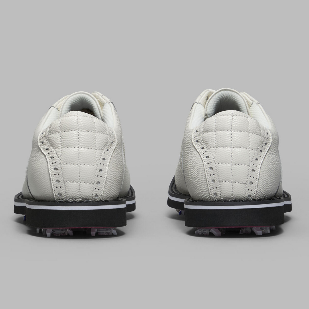 G/FORE MEN'S GALLIVANTER G/LOCK LEATHER SADDLE GOLF SHOE - SNOW