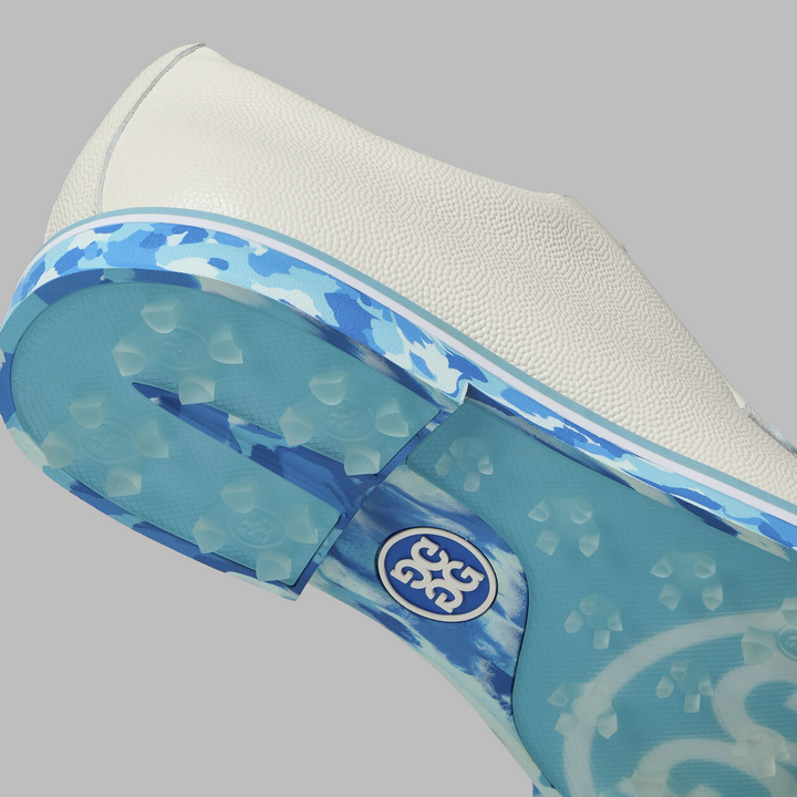 G/FORE MEN'S GALLIVANTER CAMO SOLE LEATHER GOLF SHOE - SNOW / MOSAIC