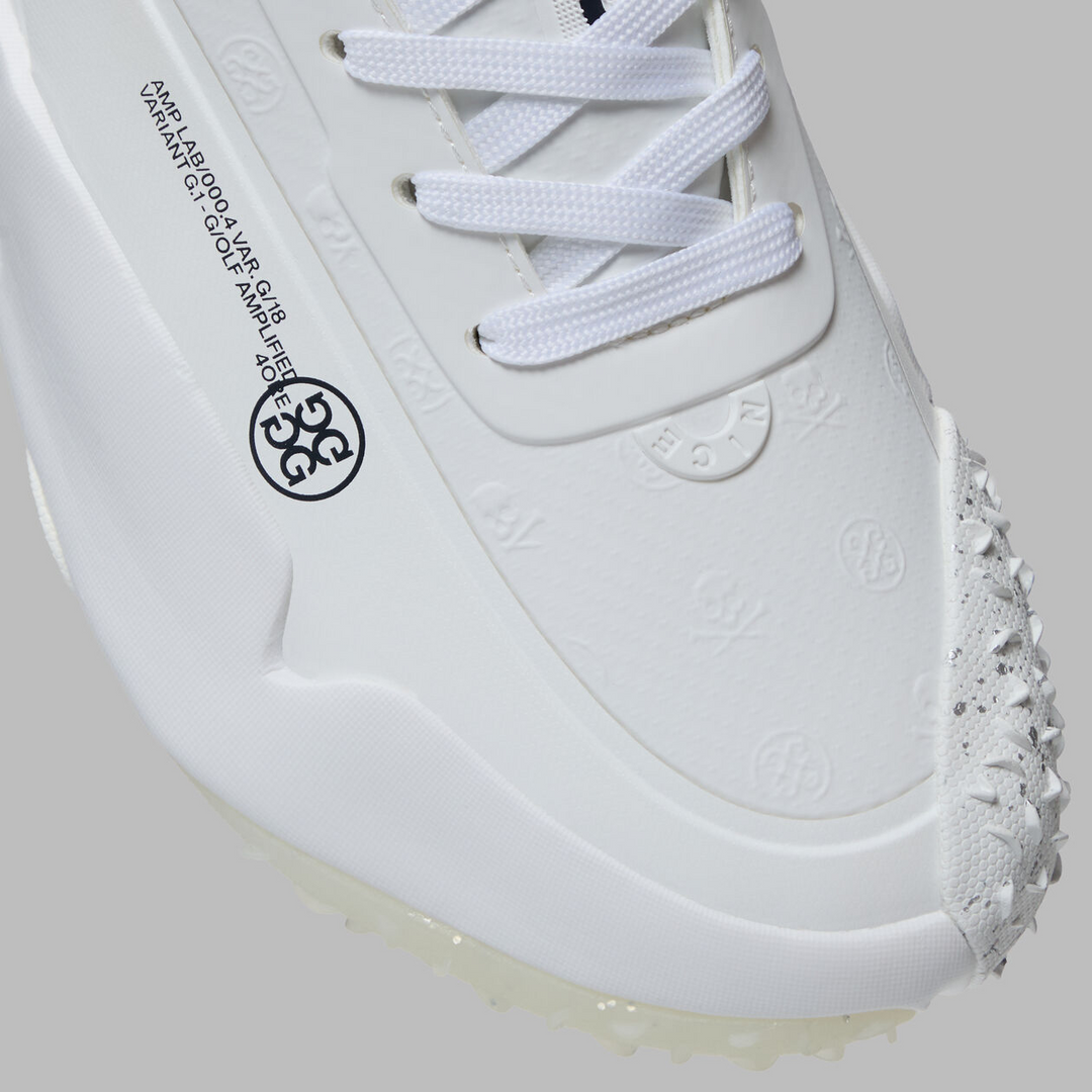 G/FORE MEN'S LTD RELEASE G/18 EMBOSSED SKULL & TEES GOLF SHOE - SNOW