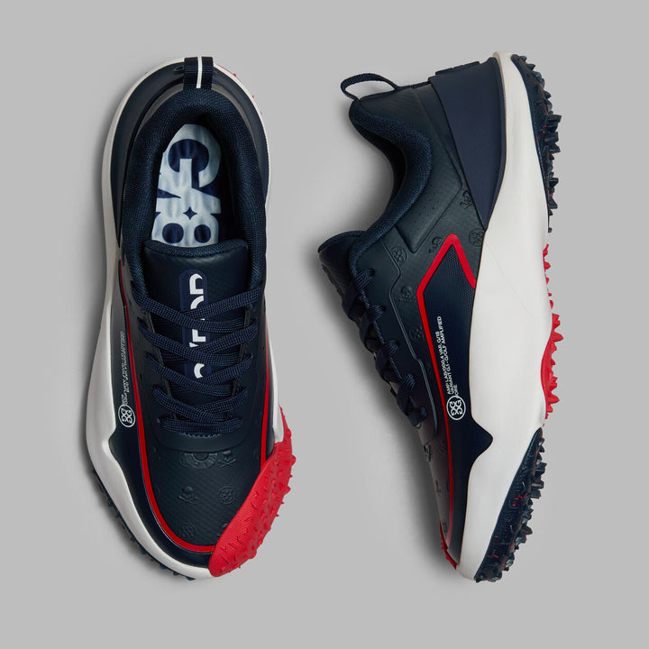 G/FORE MEN'S G/18 EMBOSSED SKULL & TEES GOLF SHOE - TWILIGHT / LAVA