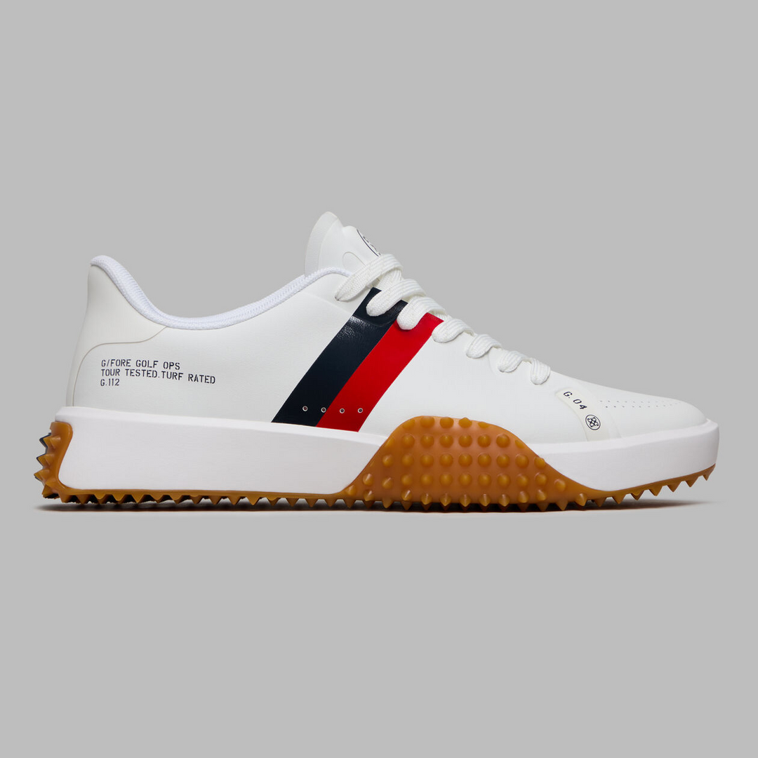 G/FORE MEN'S STRIPE GOLF SHOE - SNOW / MULTI