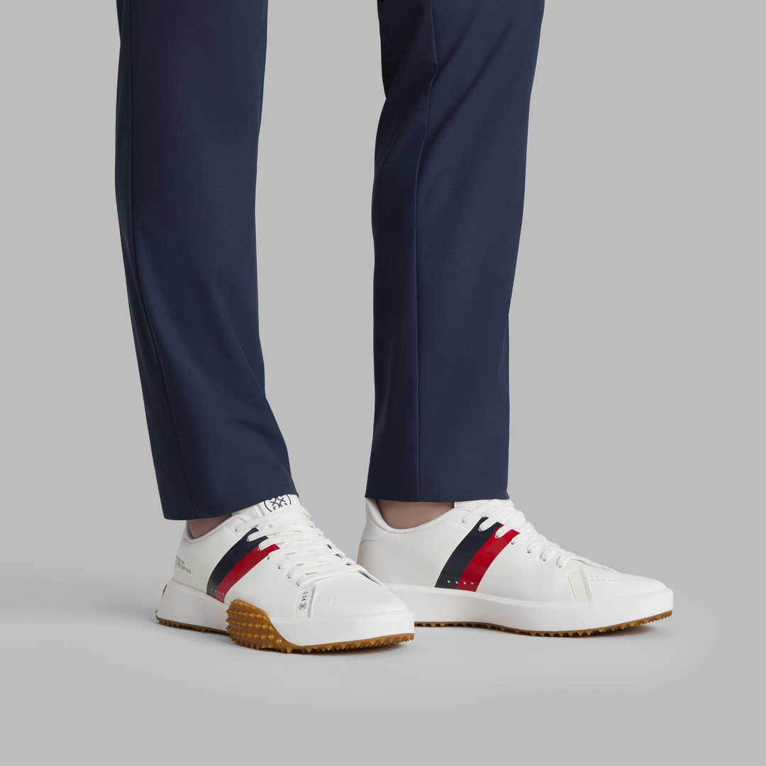 G/FORE MEN'S STRIPE GOLF SHOE - SNOW / MULTI