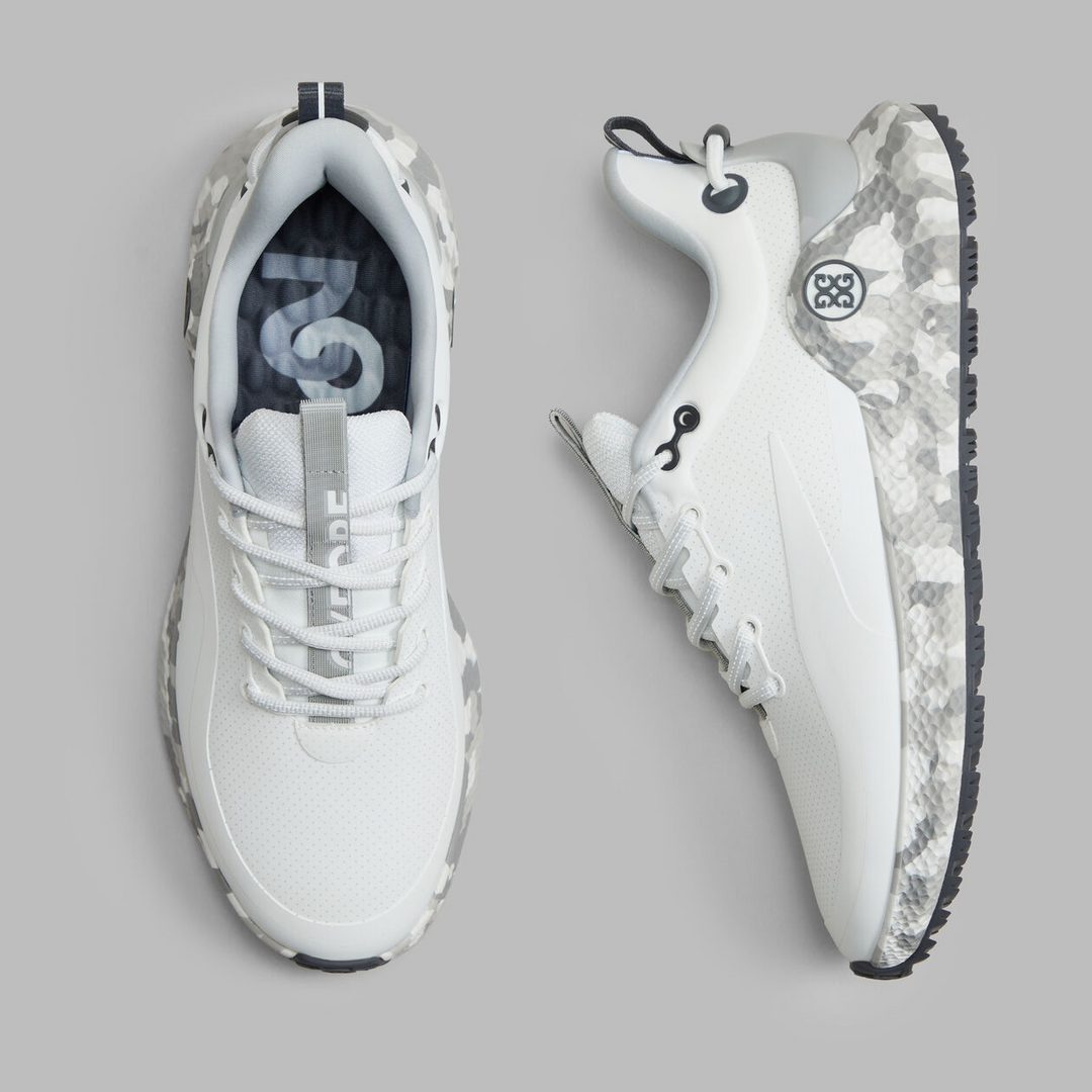 G/FORE MEN'S MG4+ O2 CAMO PERFORATED GOLF SHOE - SNOW / NIMBUS