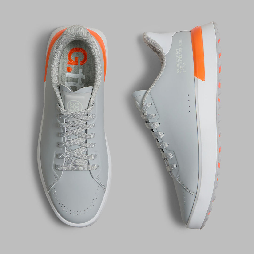 G/FORE MEN'S G.112 GOLF SHOE - NIMBUS / SHOCKING ORANGE