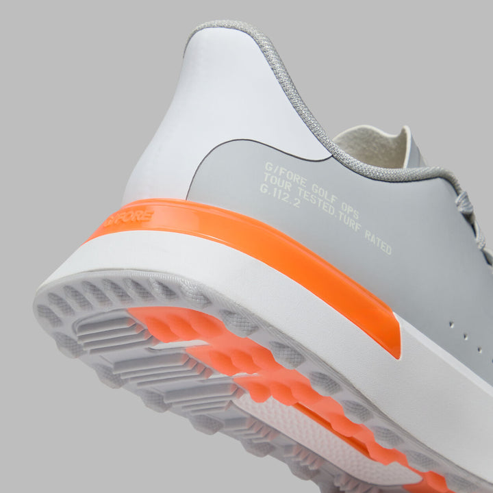 G/FORE MEN'S G.112 GOLF SHOE - NIMBUS / SHOCKING ORANGE