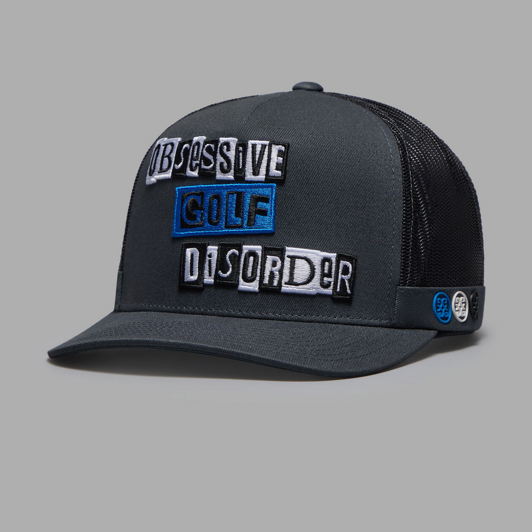 G/FORE MEN'S O.G.D. TALL TRUCKER HAT - CHARCOAL