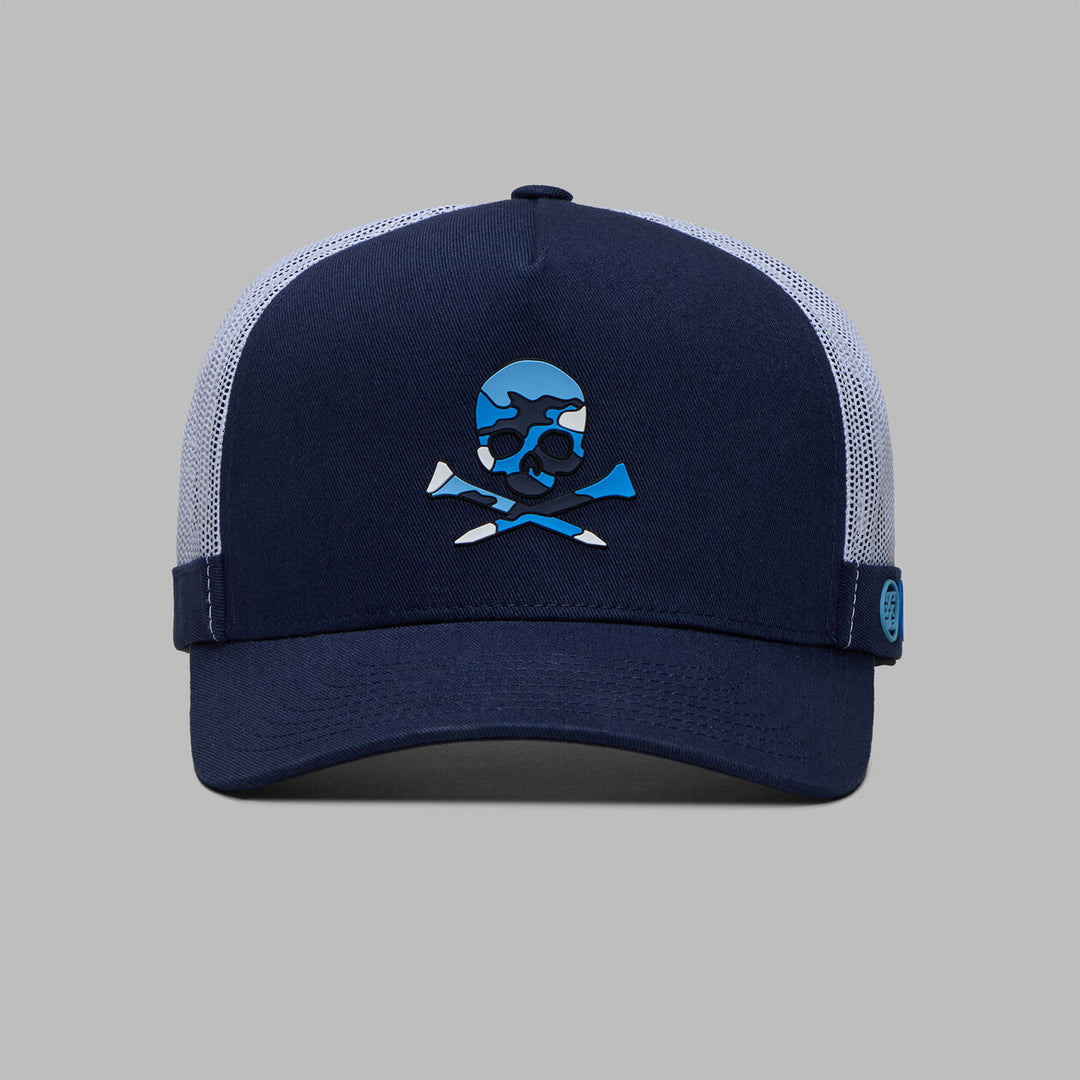 G/FORE MEN'S CAMO SKULL & TEES TRUCKER HAT - TWILIGHT
