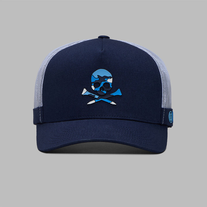 G/FORE MEN'S CAMO SKULL & TEES TRUCKER HAT - TWILIGHT