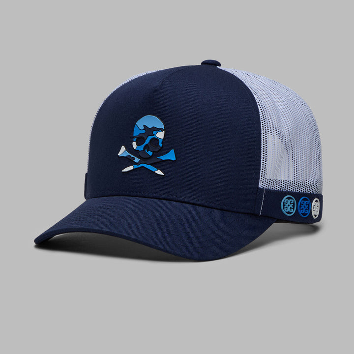 G/FORE MEN'S CAMO SKULL & TEES TRUCKER HAT - TWILIGHT