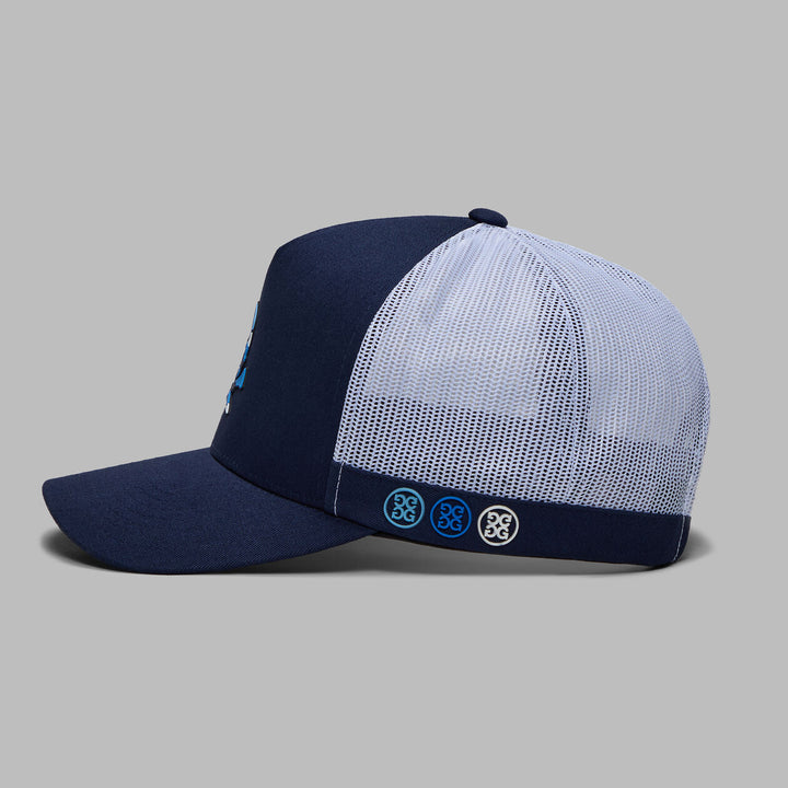 G/FORE MENS J4 COTTON TWILL TALL TRUCKER HAT - ONYX
