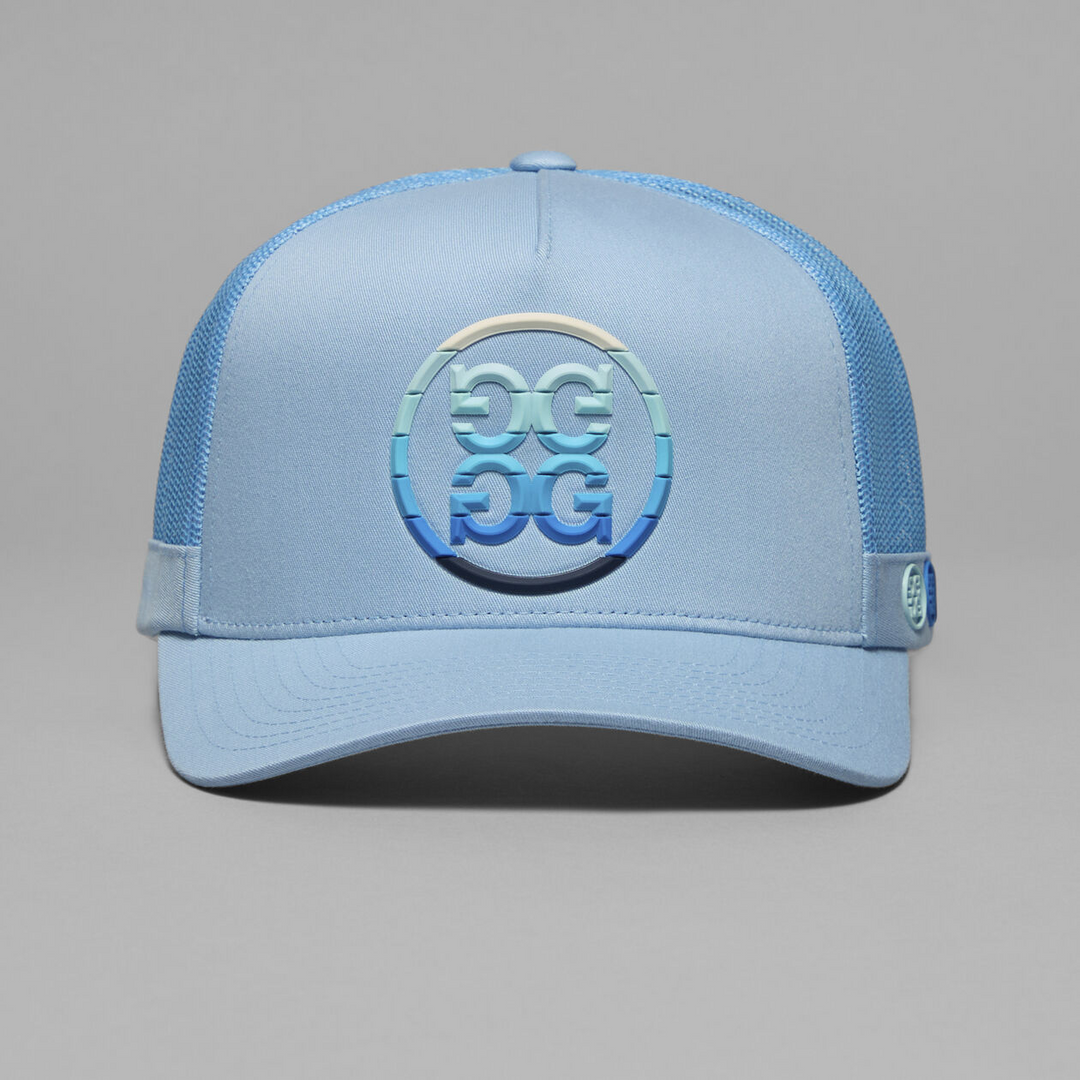 G/FORE MEN'S GRADIENT CIRCLE G'S COTTON TWILL TRUCKER HAT - BAJA