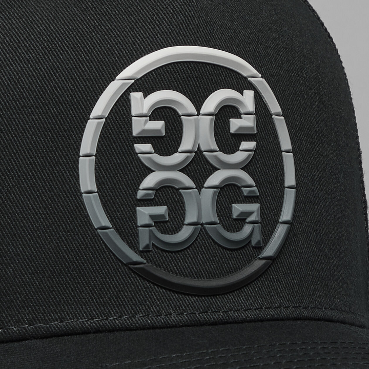 G/FORE MEN'S GRADIENT CIRCLE G'S COTTON TWILL TRUCKER HAT - ONYX