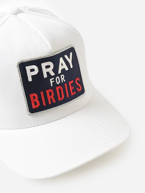 G/FORE MEN'S PRAY FOR BIRDIES STRETCH TWILL SNAPBACK HAT - SNOW