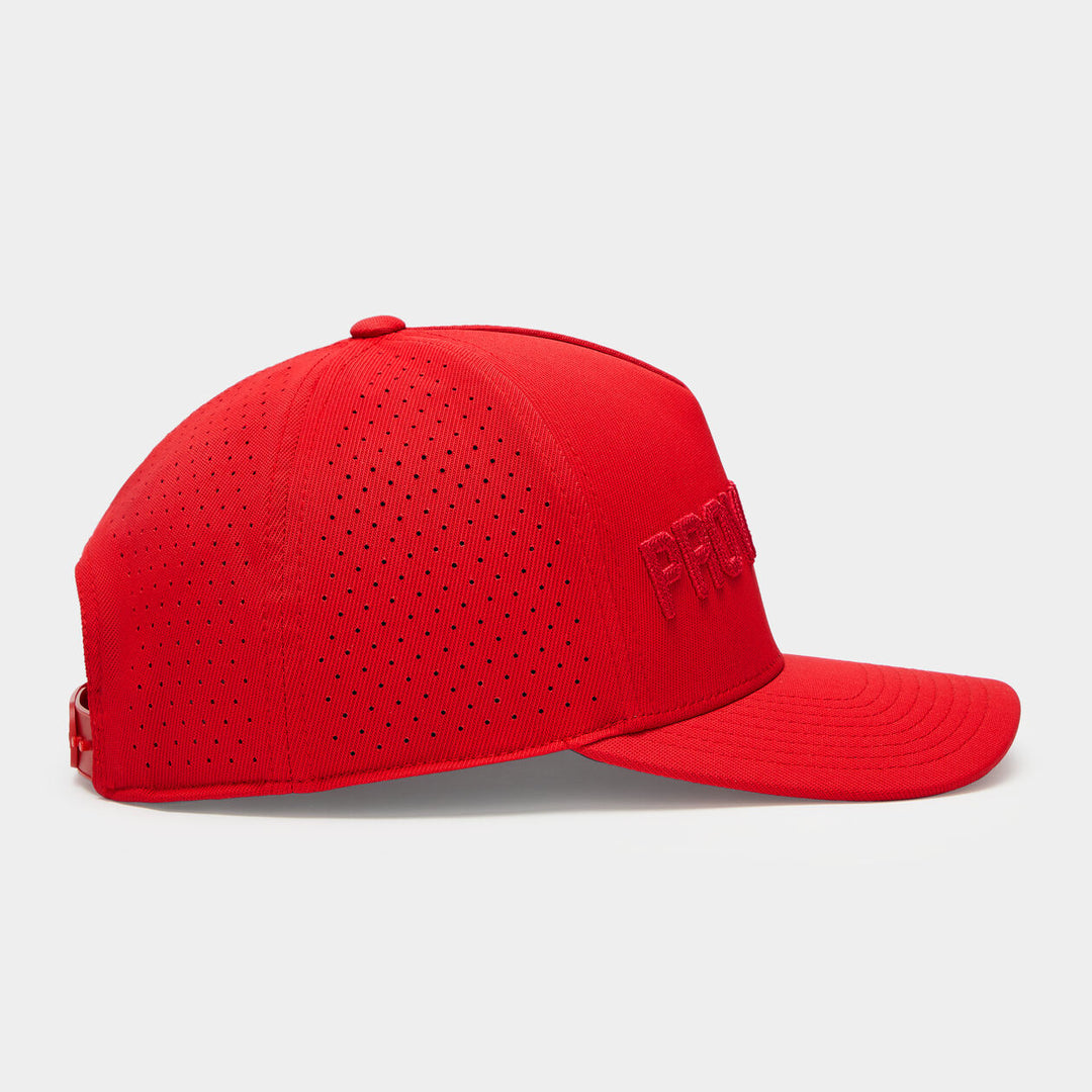 G/FORE MENS 3D PROVISIONAL STRETCH TWILL SNAPBACK HAT - POPPY