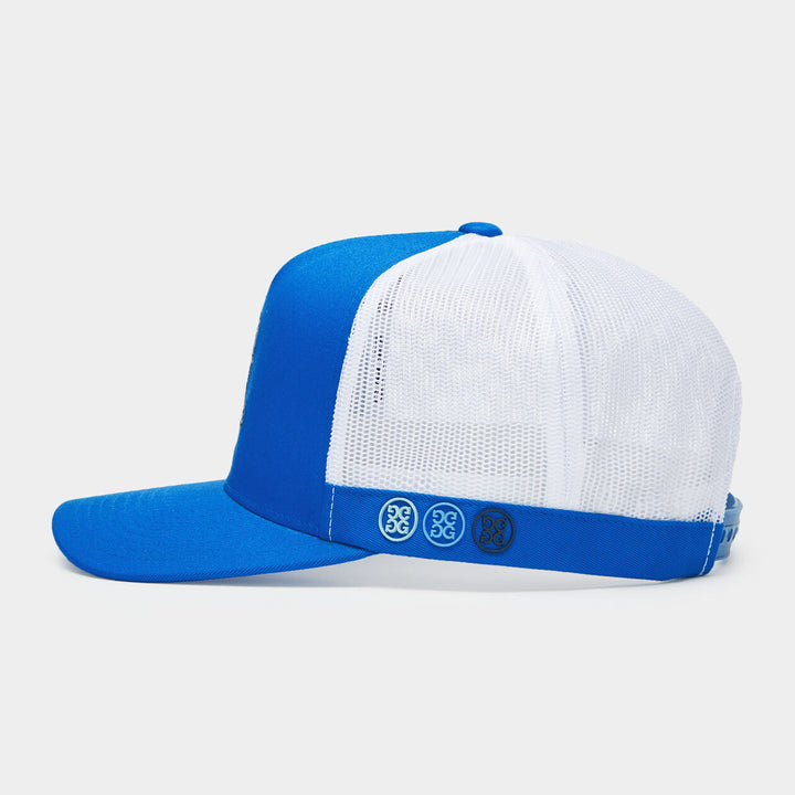 G/FORE MENS SUGAR SKULL & TEES COTTON TWILL TRUCKER HAT - RACER