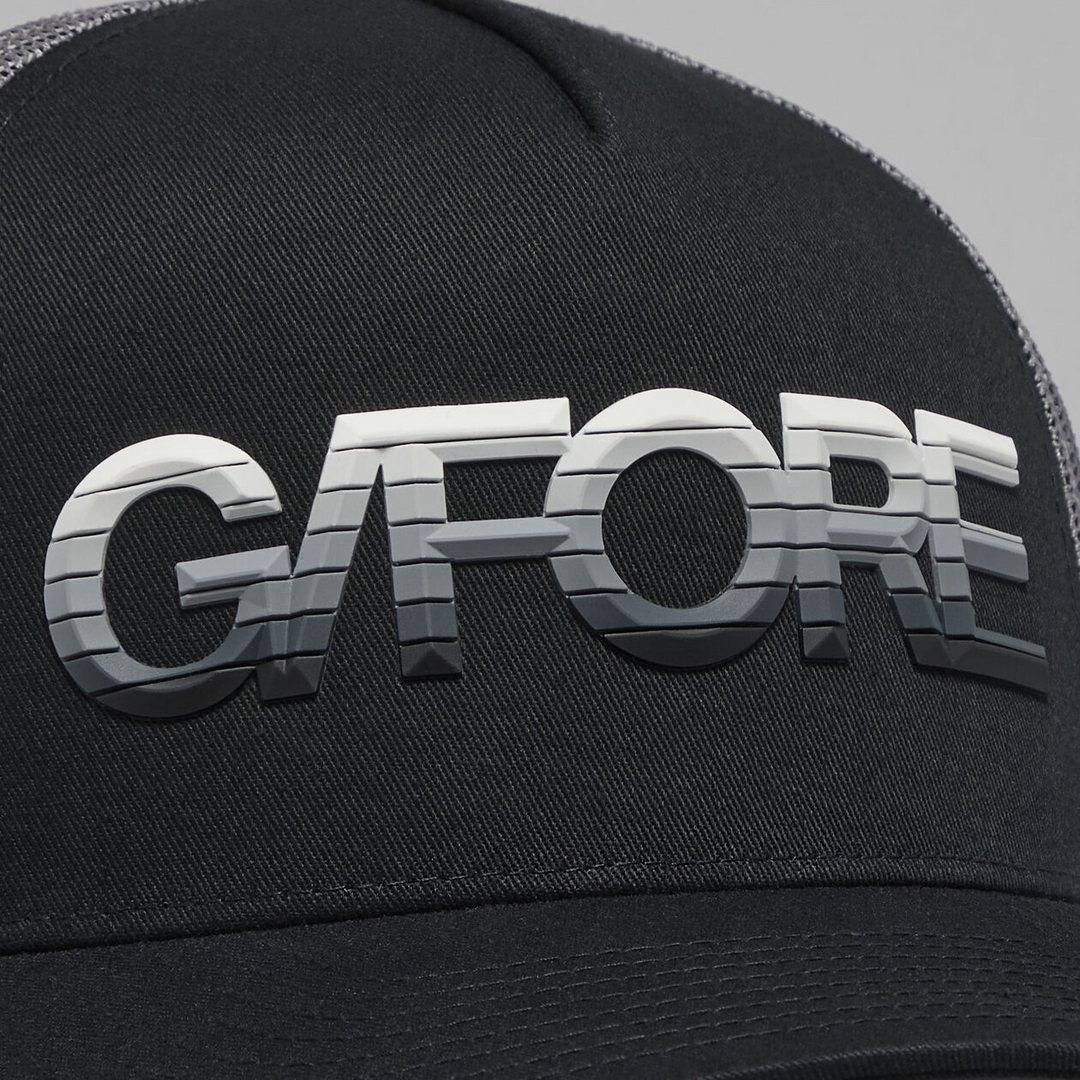 G/FORE MEN'S 3D OMBRÉ G/FORE COTTON TWILL TRUCKER HAT -ONYX