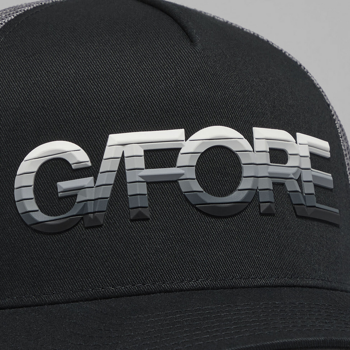 G/FORE MEN'S 3D OMBRÉ G/FORE COTTON TWILL TRUCKER HAT -ONYX