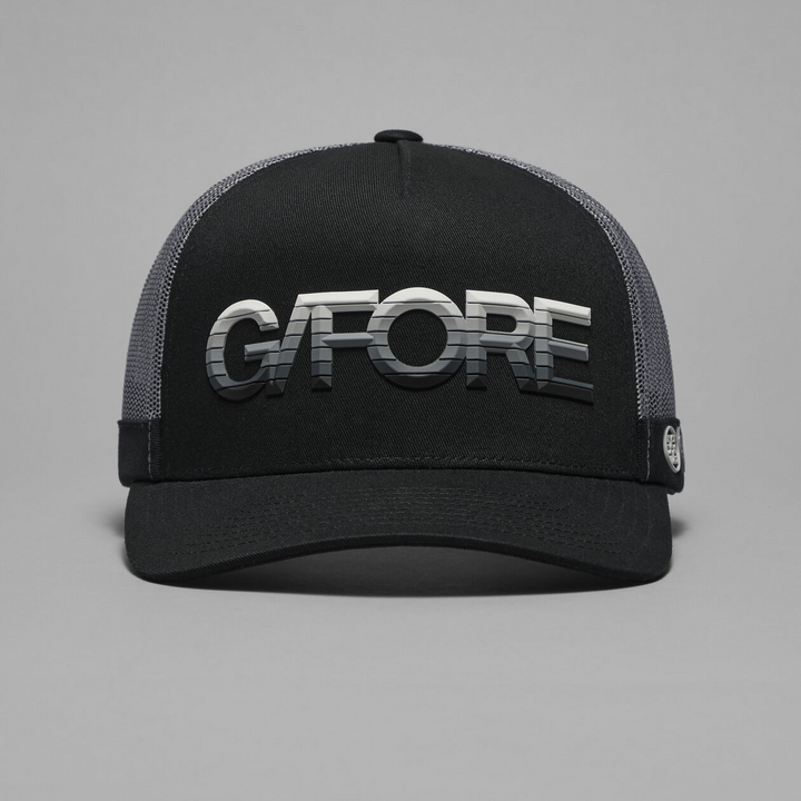 G/FORE MEN'S 3D OMBRÉ G/FORE COTTON TWILL TRUCKER HAT -ONYX