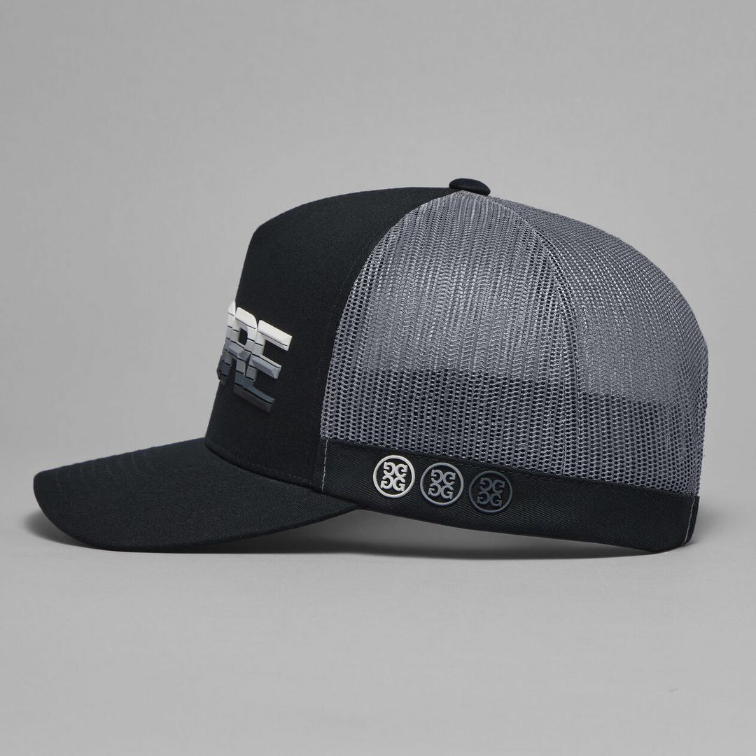G/FORE MEN'S 3D OMBRÉ G/FORE COTTON TWILL TRUCKER HAT -ONYX