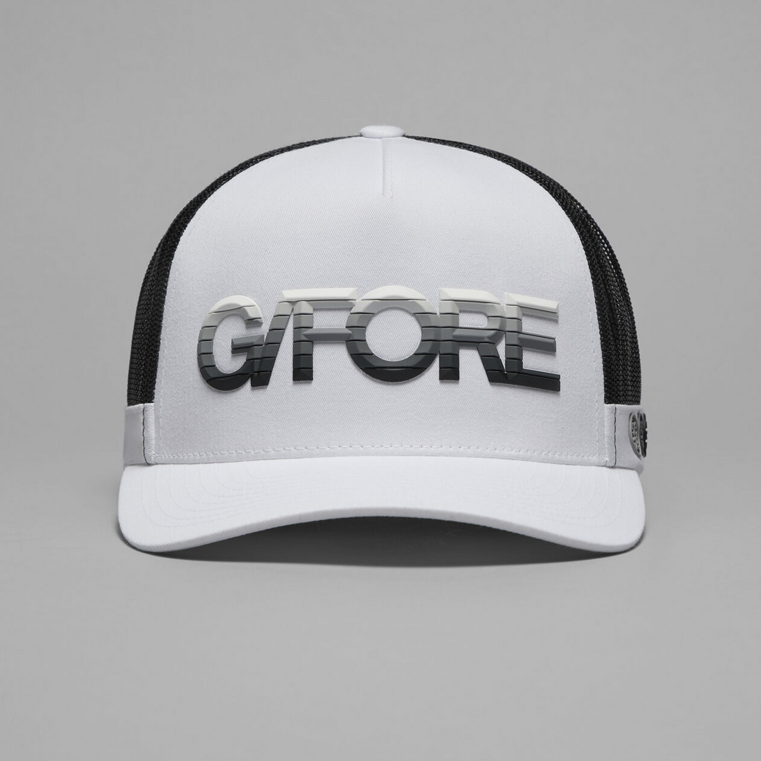G/FORE MEN'S 3D OMBRÉ G/FORE COTTON TWILL TRUCKER HAT -SNOW