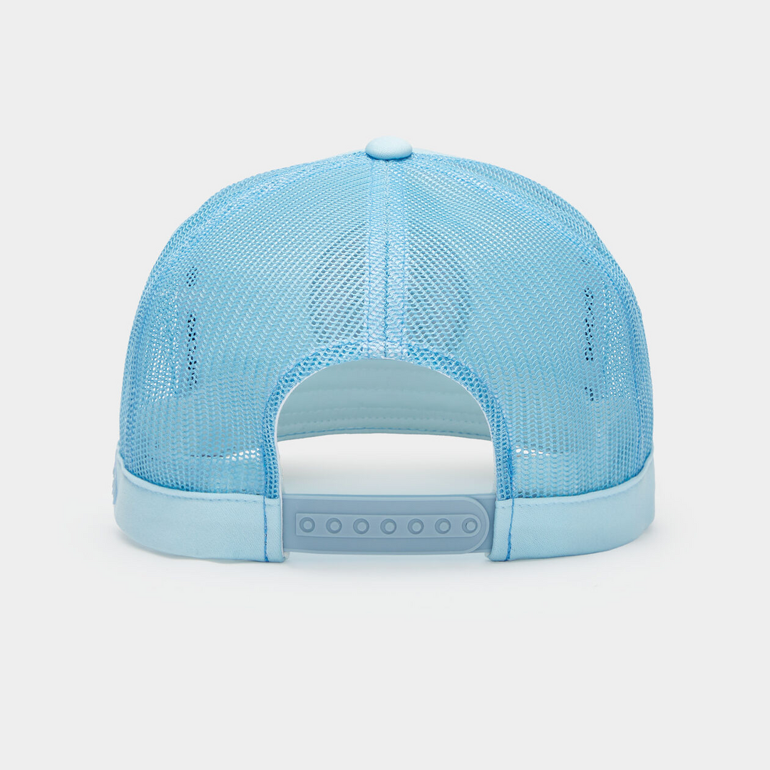 G/FORE MENS SOUTACHE KNIT INTERLOCK TALL TRUCKER HAT - POWDER