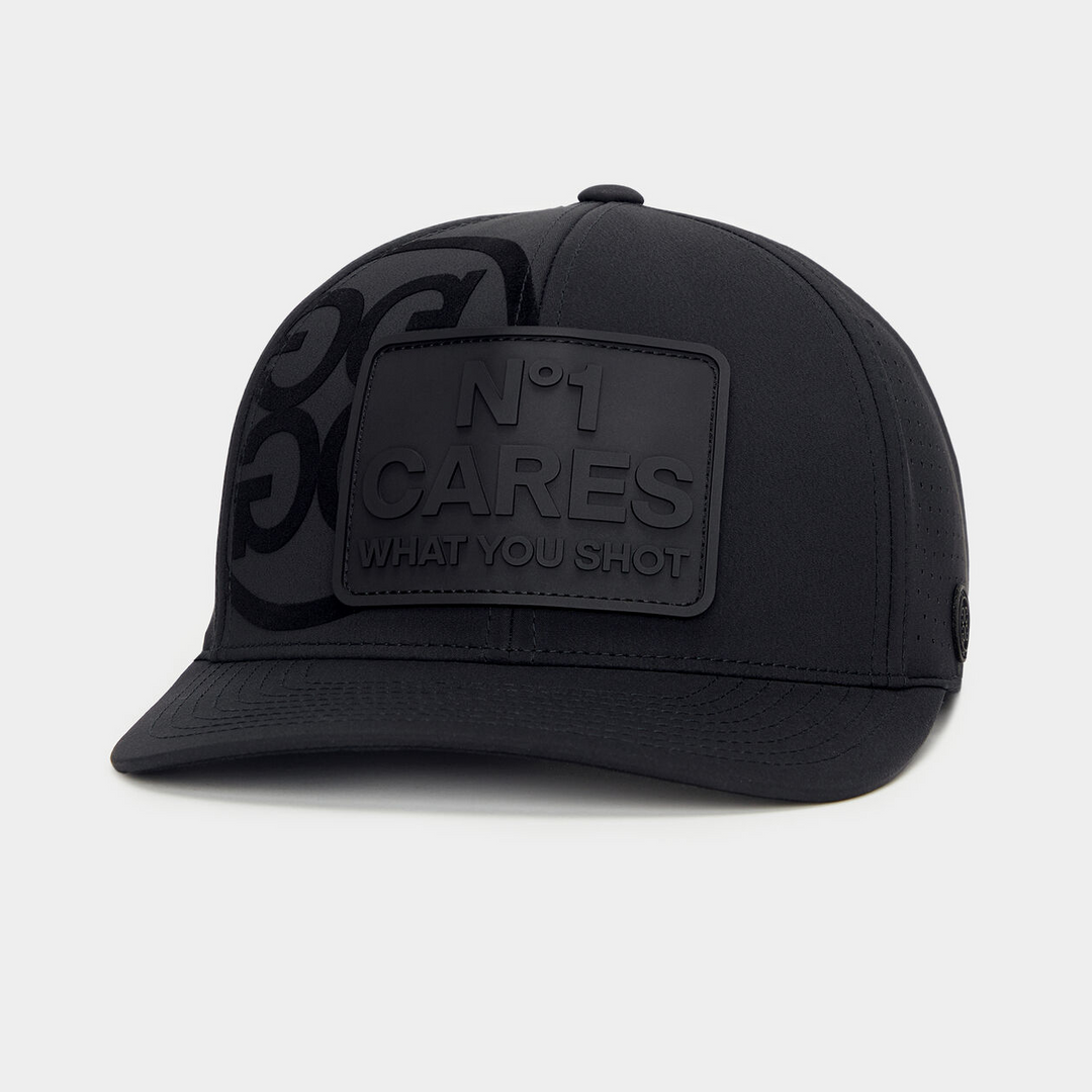 G/FORE MEN'S NO1 CARES PERFORATED DELTA HAT - ONYX
