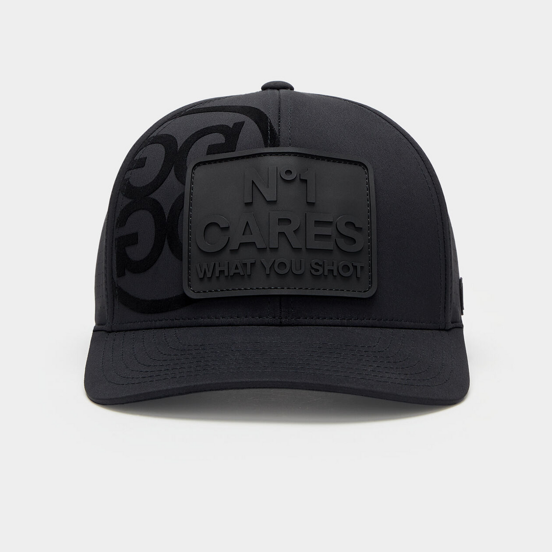 G/FORE MEN'S NO1 CARES PERFORATED DELTA HAT - ONYX