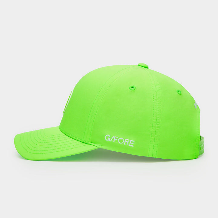 G/FORE MENS CREW WOVEN NYLON RELAXED FIT SNAPBACK HAT - GECKO
