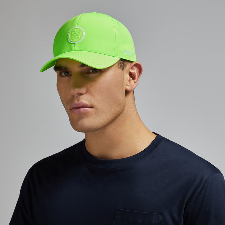 G/FORE MENS CREW WOVEN NYLON RELAXED FIT SNAPBACK HAT - GECKO