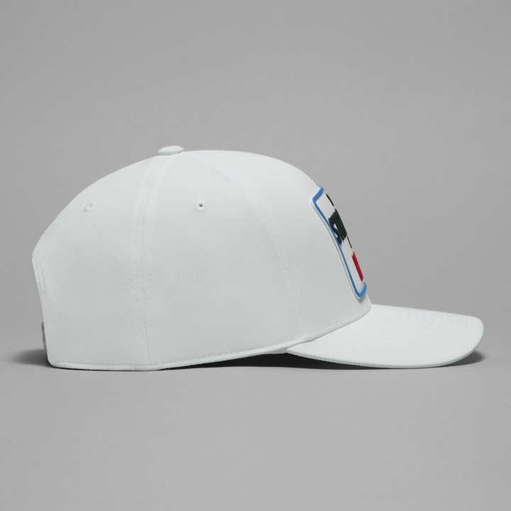 G/FORE MEN'S THE STRUGGLE IS REAL STRETCH TWILL SNAPBACK - SNOW
