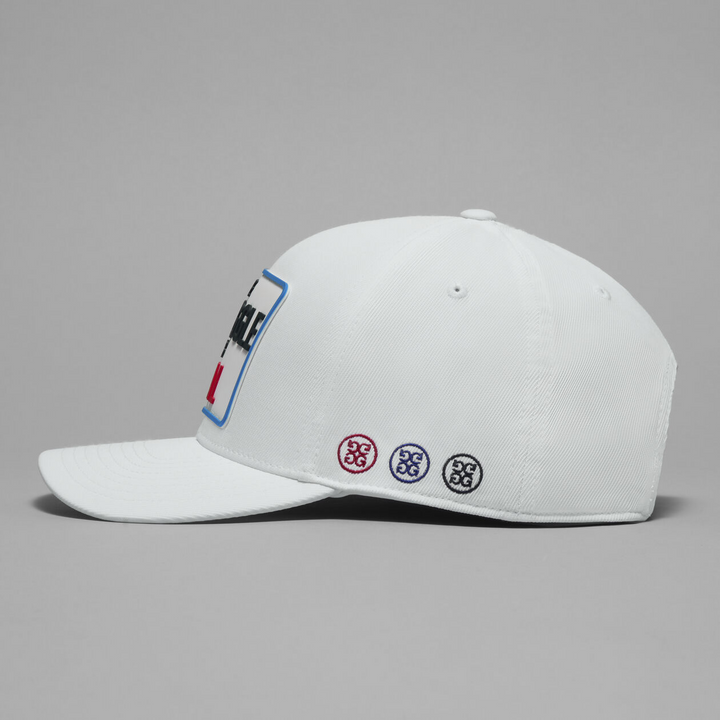 G/FORE MEN'S THE STRUGGLE IS REAL STRETCH TWILL SNAPBACK - SNOW