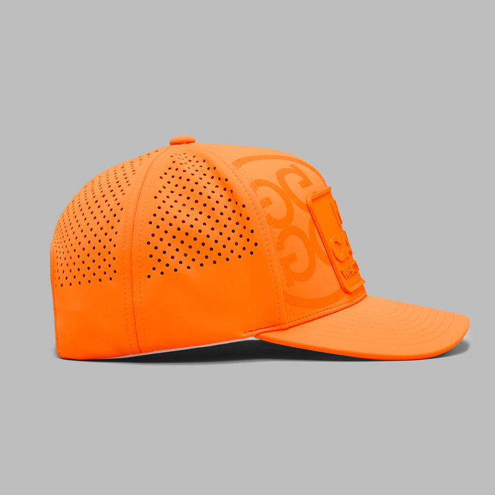 G/FORE MEN'S NO1 CARES PERFORATED DELTA HAT - SHOCKING ORANGE