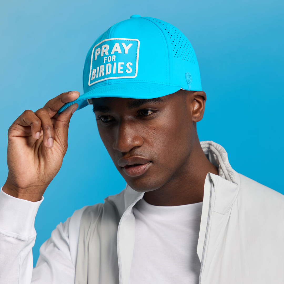 G/FORE MEN'SPRAY FOR BIRDIES PERFORATED DELTA HAT - MOSAIC