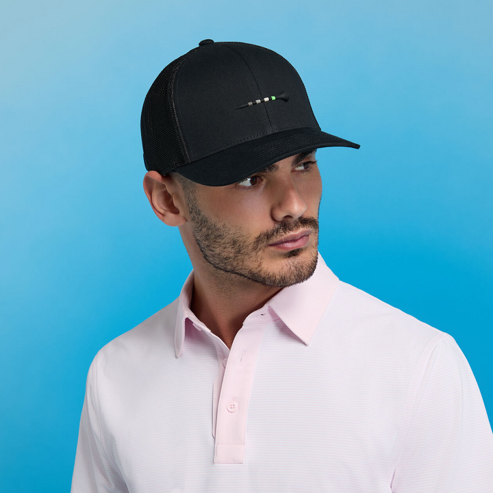 G/FORE MEN'S SILICONE TEE TRUCKER HAT - ONYX