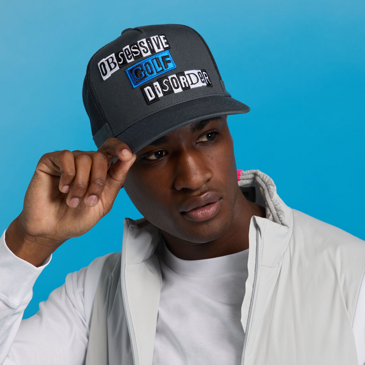 G/FORE MEN'S O.G.D. TALL TRUCKER HAT - CHARCOAL