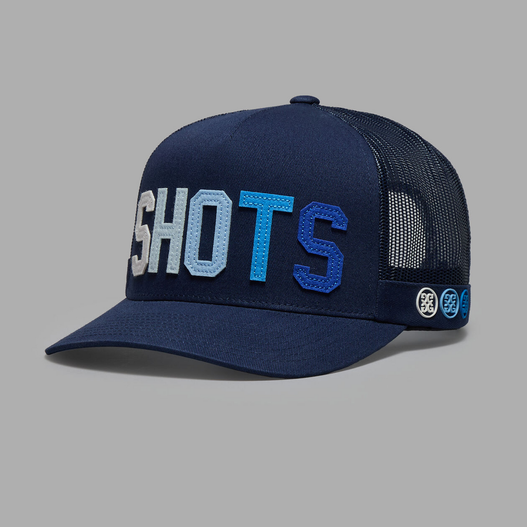 G/FORE MEN'S FELT SHOTS TRUCKER HAT - TWILIGHT