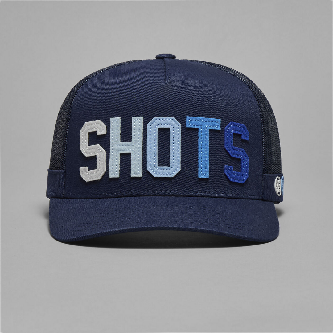 G/FORE MEN'S FELT SHOTS TRUCKER HAT - TWILIGHT