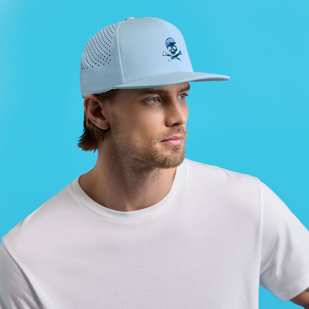 G/FORE MEN'S SKULL & TEES PERFORATED DELTA HAT - BAJA