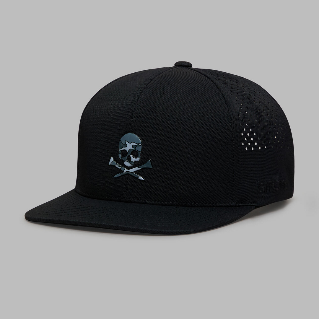 G/FORE MEN'S SKULL & TEES PERFORATED DELTA HAT - ONYX