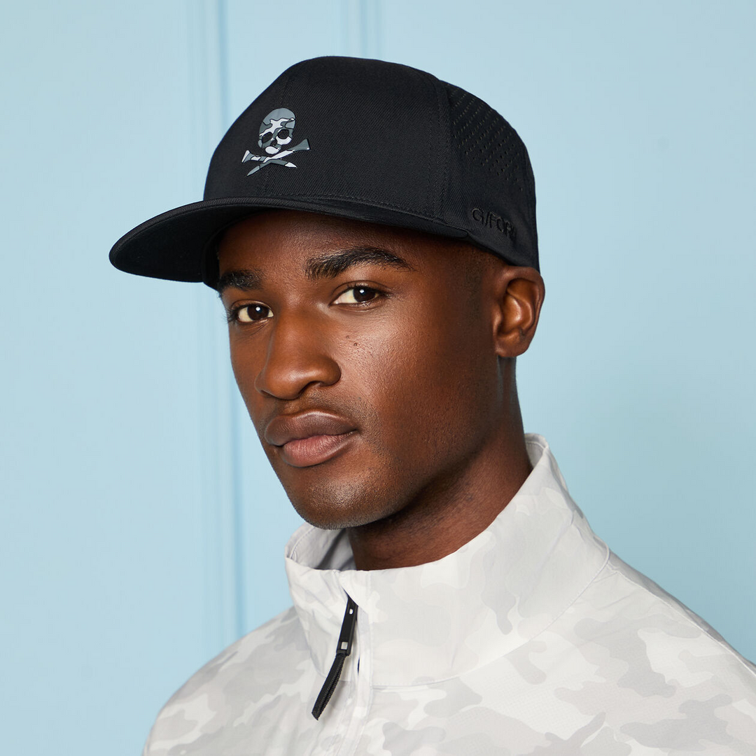 G/FORE MEN'S SKULL & TEES PERFORATED DELTA HAT - ONYX