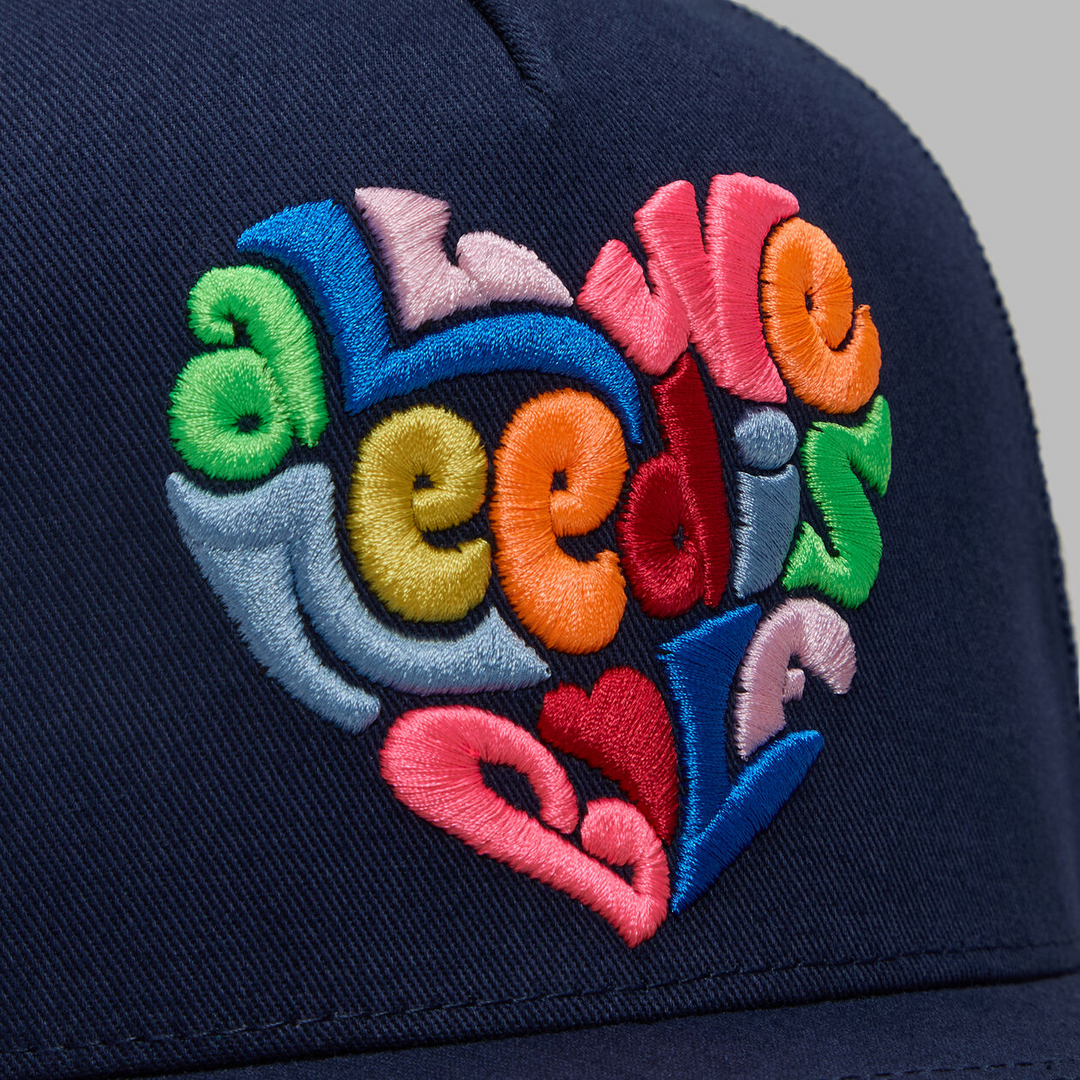 G/FORE MEN'S LOVE GOLF TRUCKER HAT - TWILIGHT /MULTI